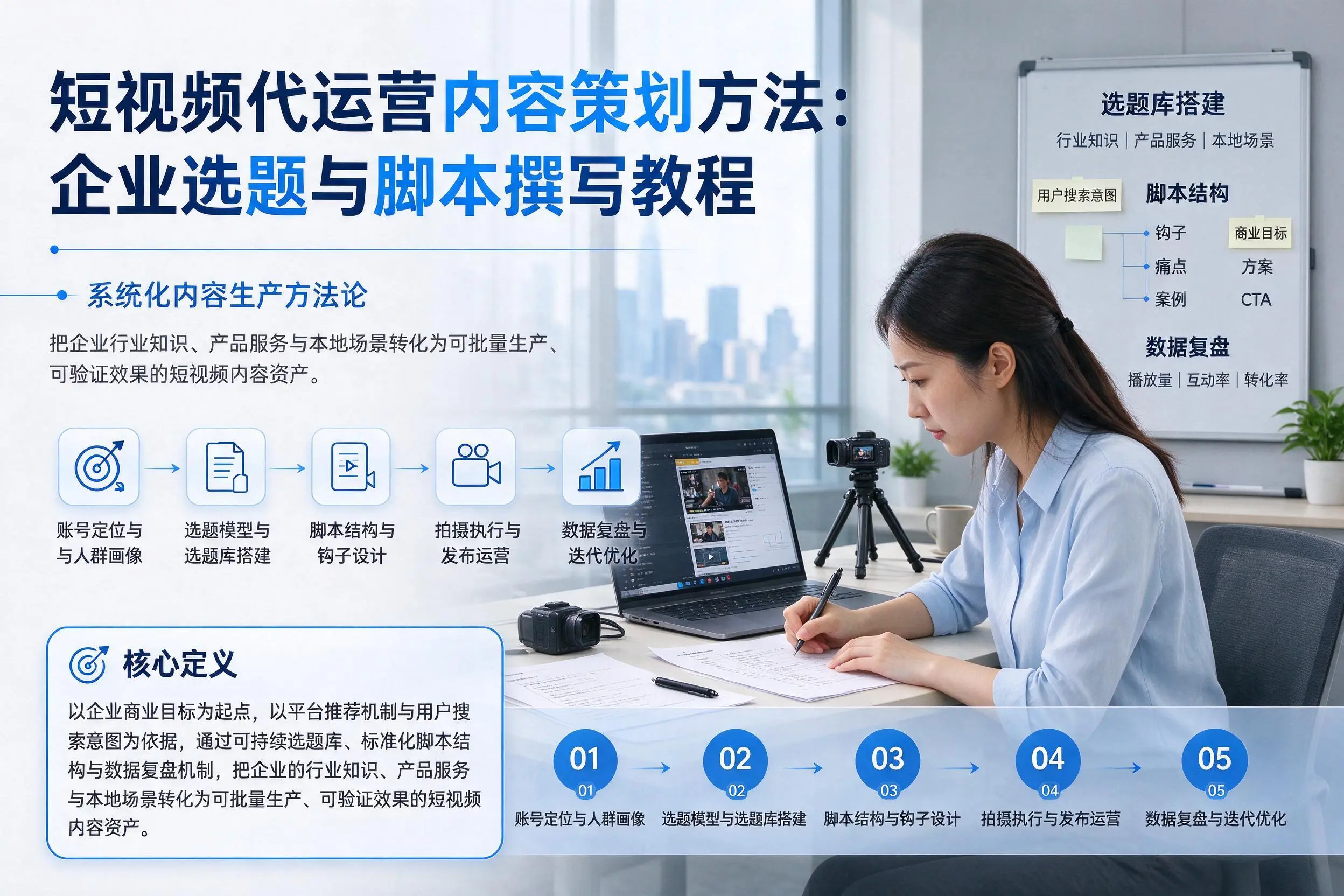短视频代运营内容策划方法：宝鸡企业选题与脚本撰写教程