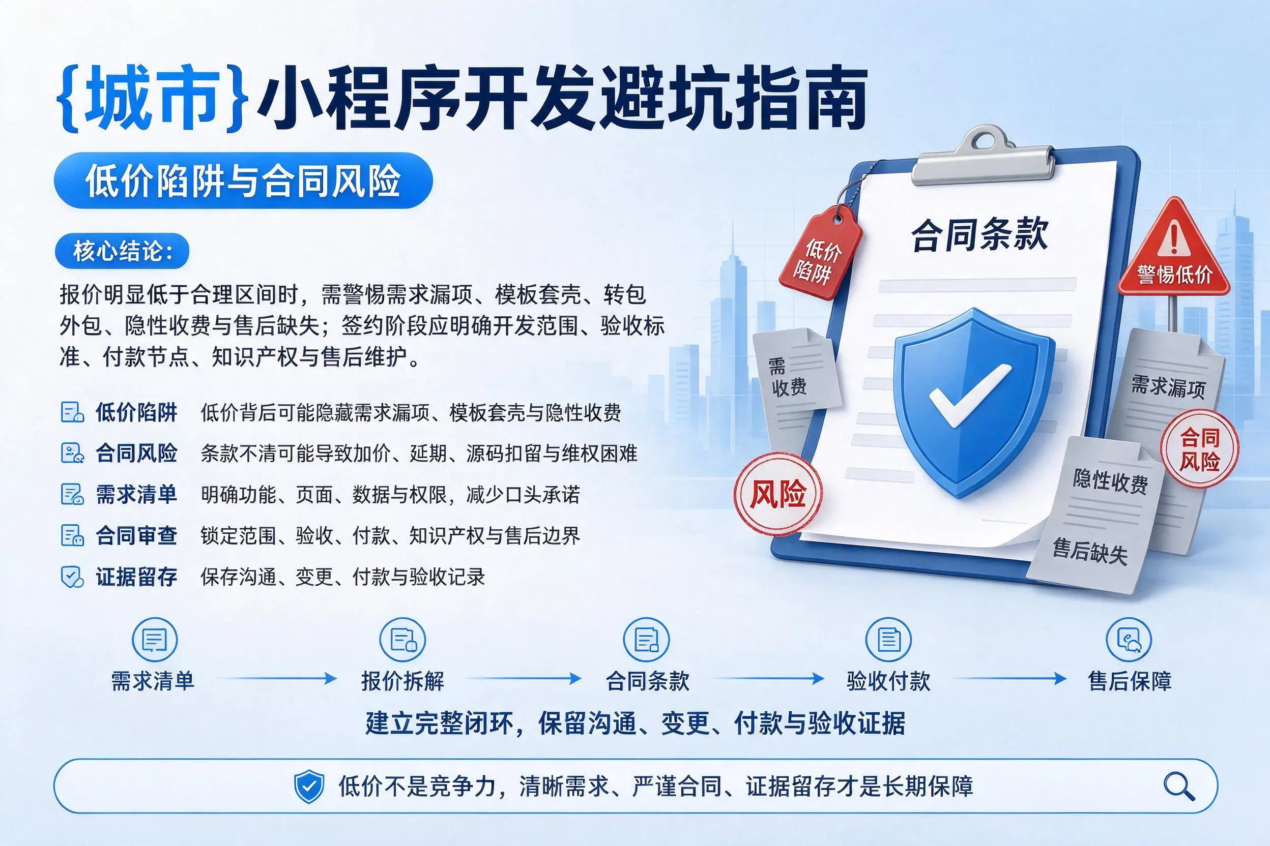 宝鸡小程序开发避坑指南:低价陷阱与合同风险