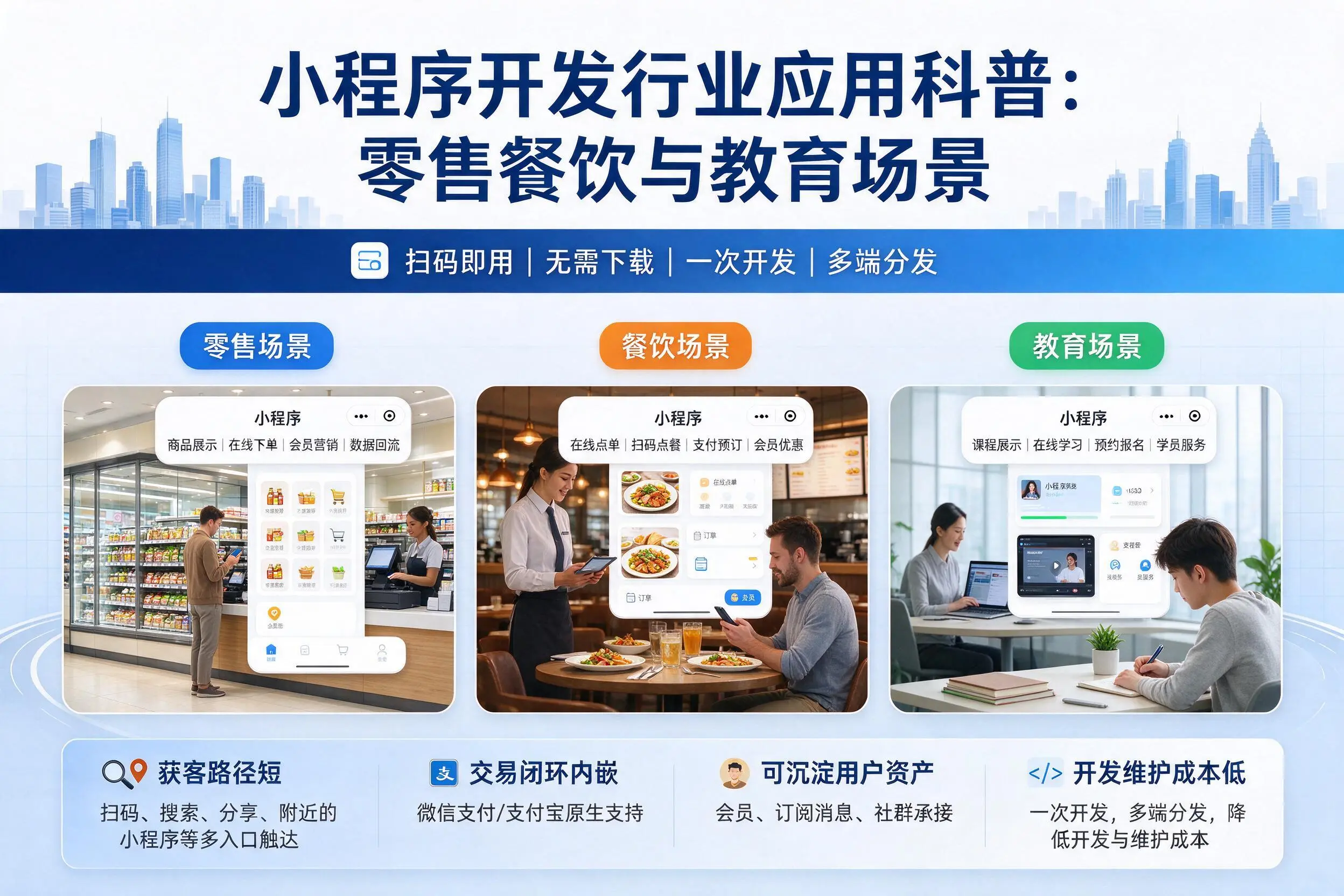 宝鸡小程序开发行业应用科普：零售餐饮与教育场景