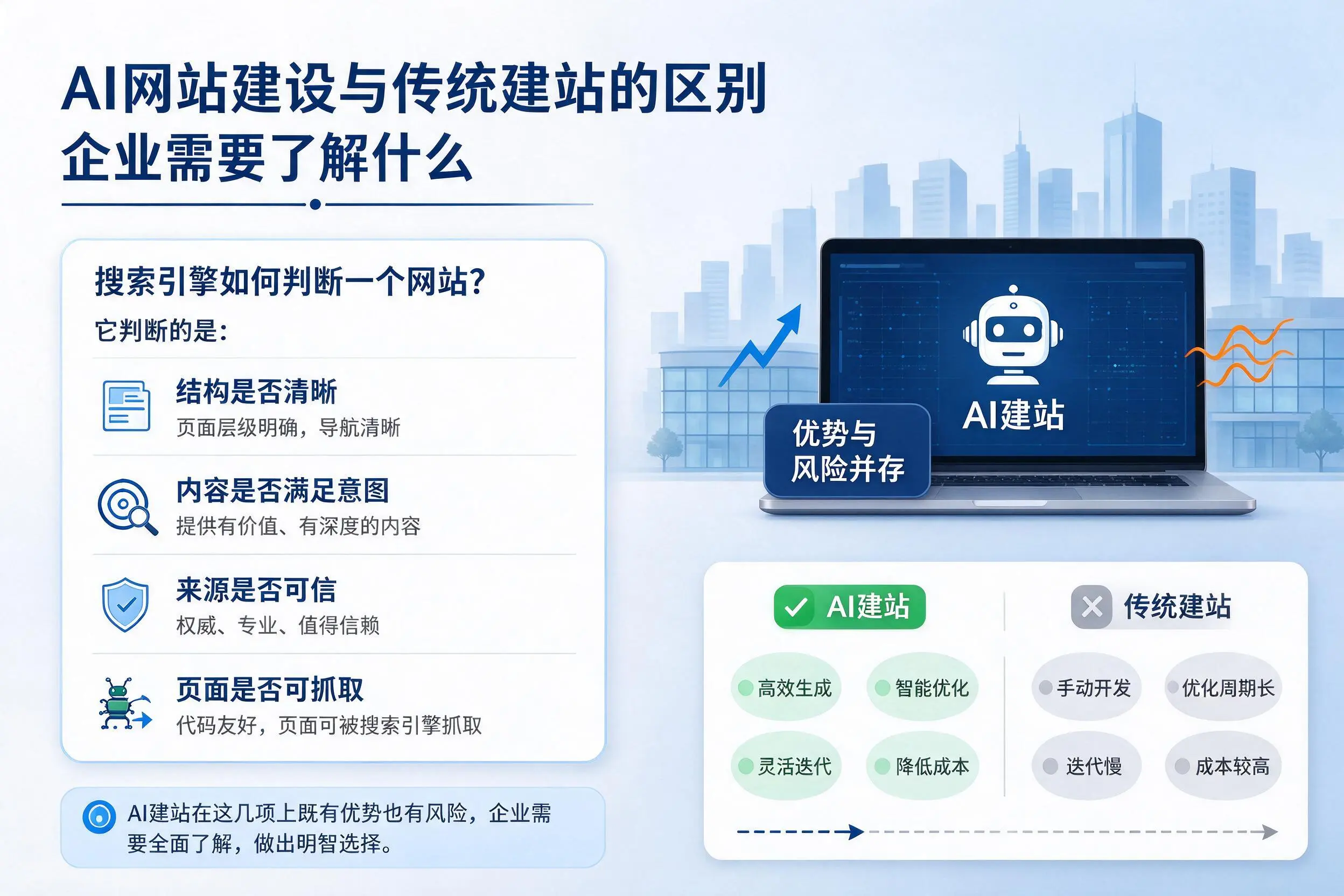 AI网站建设与传统建站的区别，宝鸡企业需要了解什么