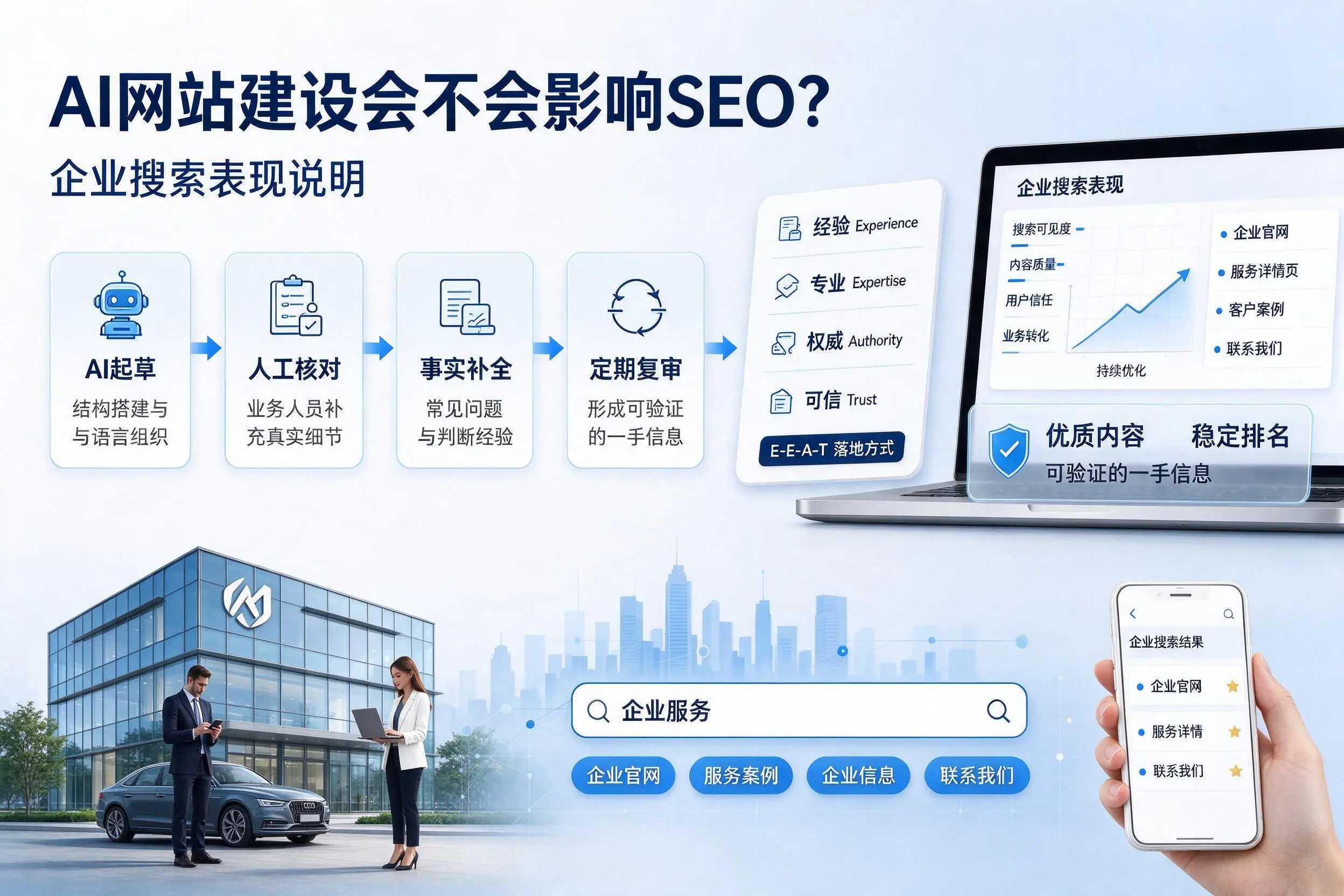 AI网站建设会不会影响SEO？宝鸡企业搜索表现说明