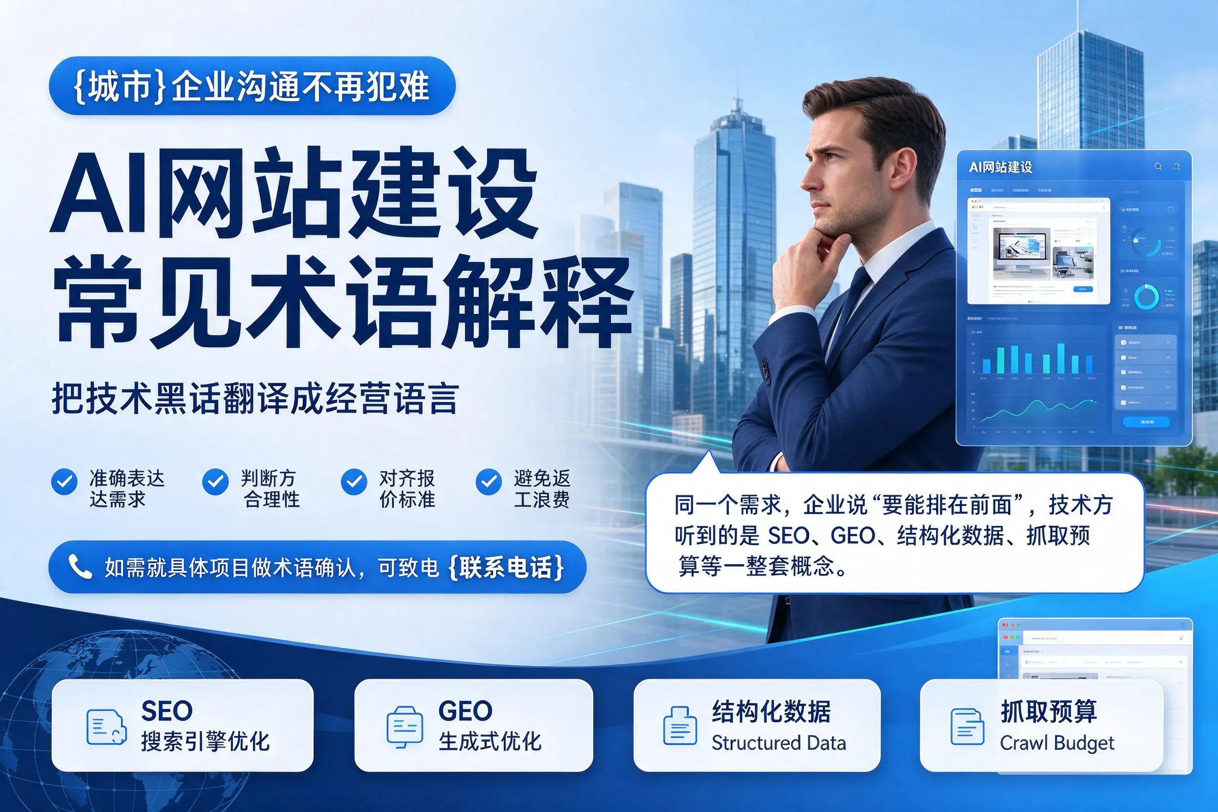 AI网站建设常见术语解释,宝鸡企业沟通不再犯难