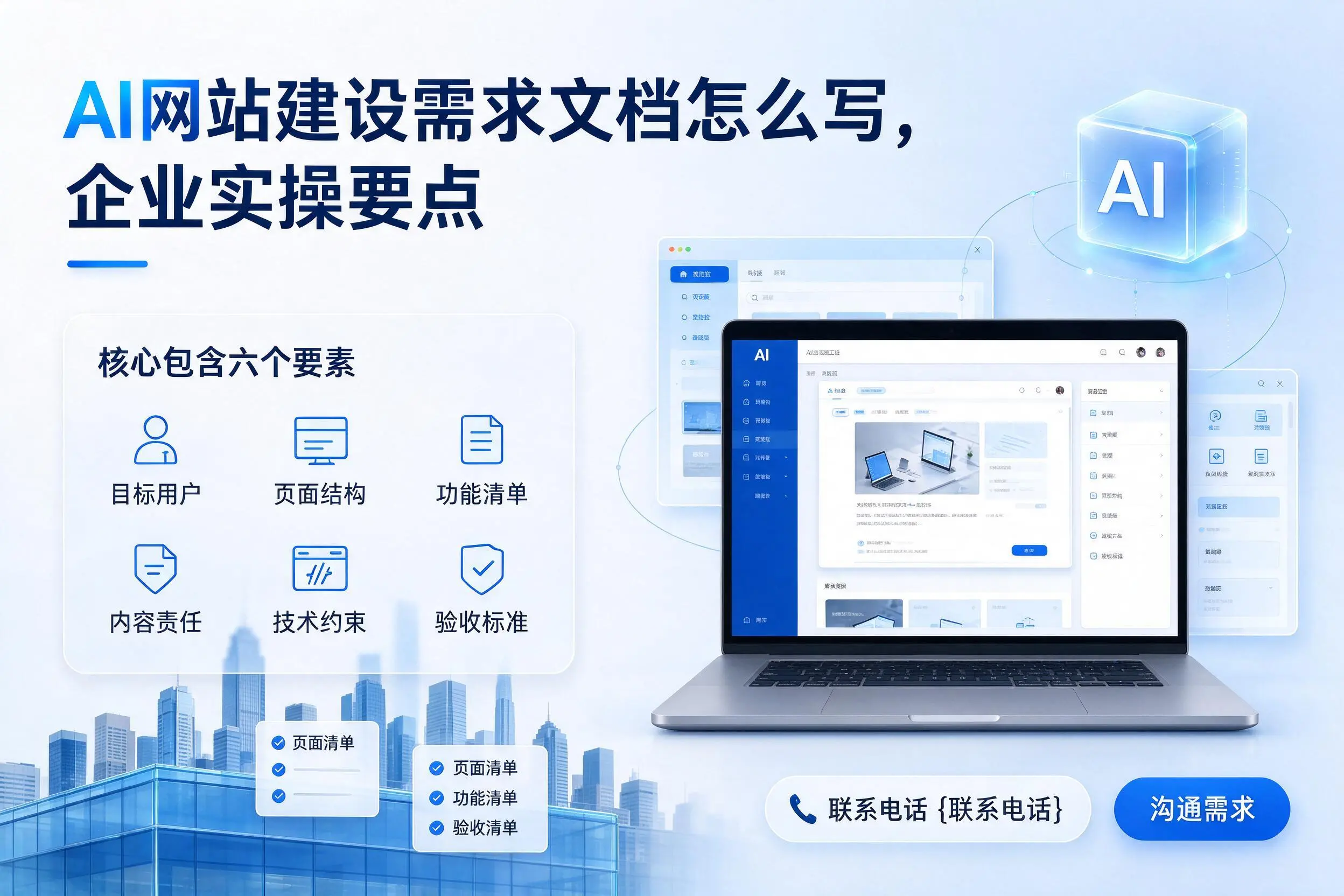 AI网站建设需求文档怎么写，宝鸡企业实操要点